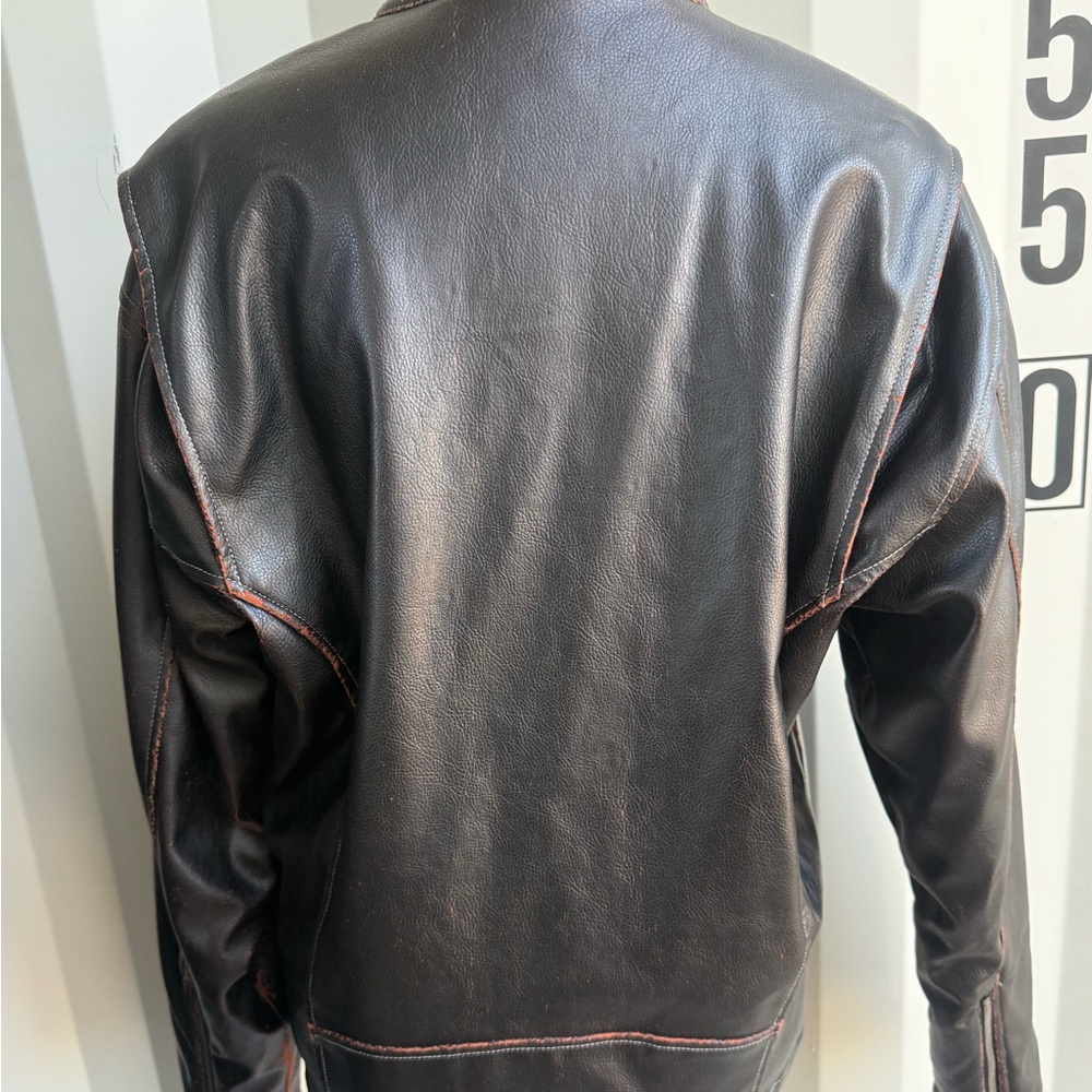 Vintage Black Genuine Leather Jacket - Picture 3 of 4